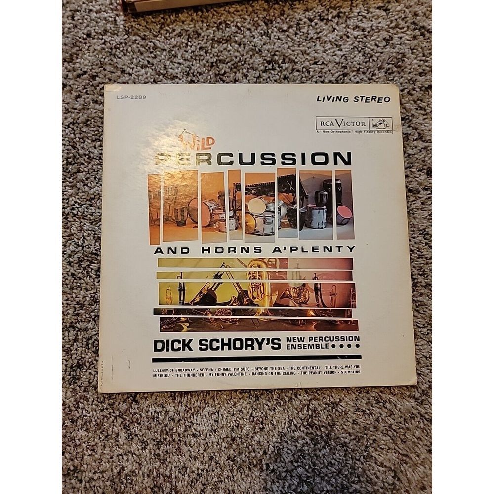 Dick Schory Vinyl LP Wild Percussion and Horns A' Plenty Vintage Record LSP-2289